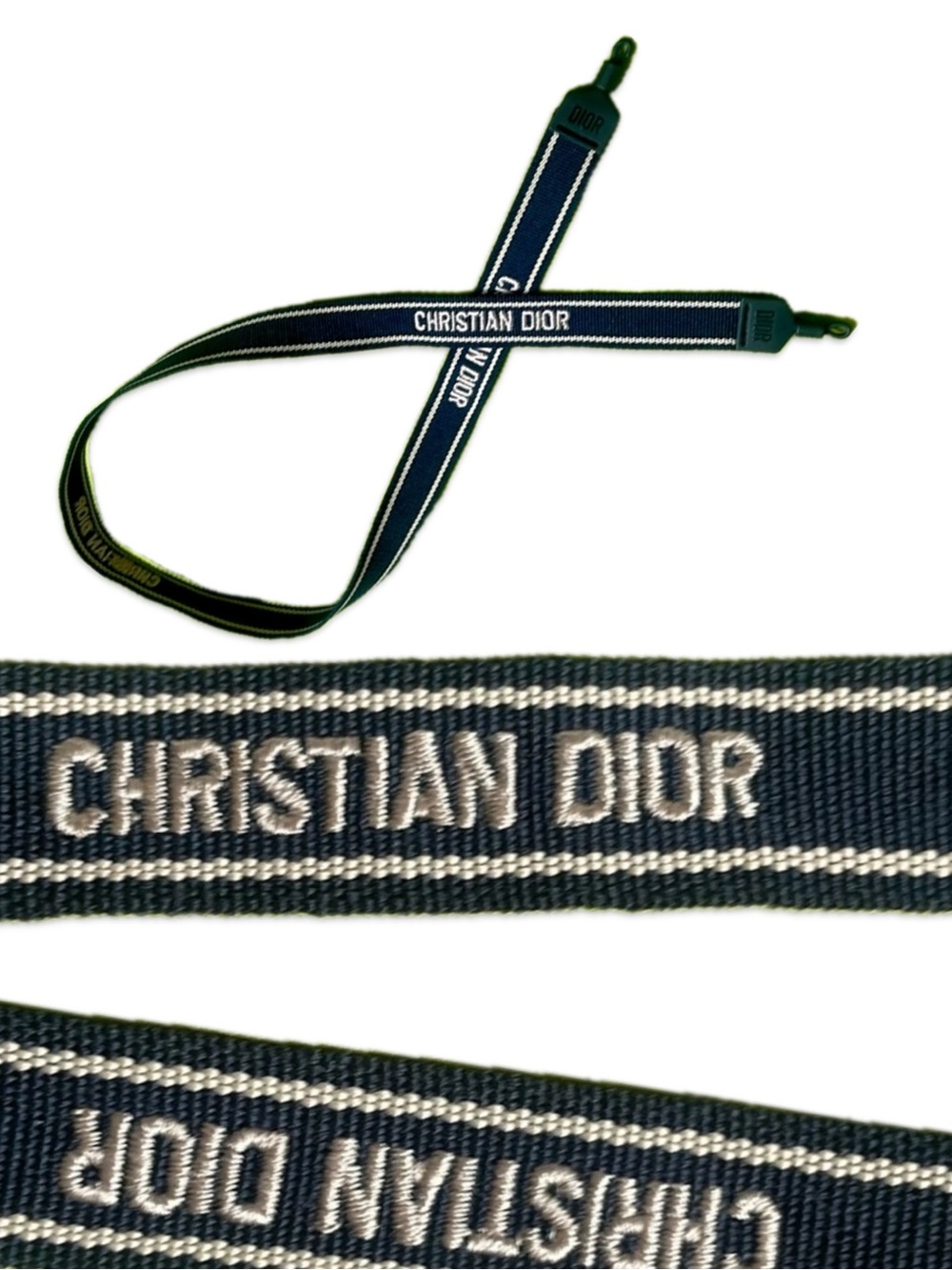 NWOT: Authentic Christian Dior Logo Shoulder Strap no ring